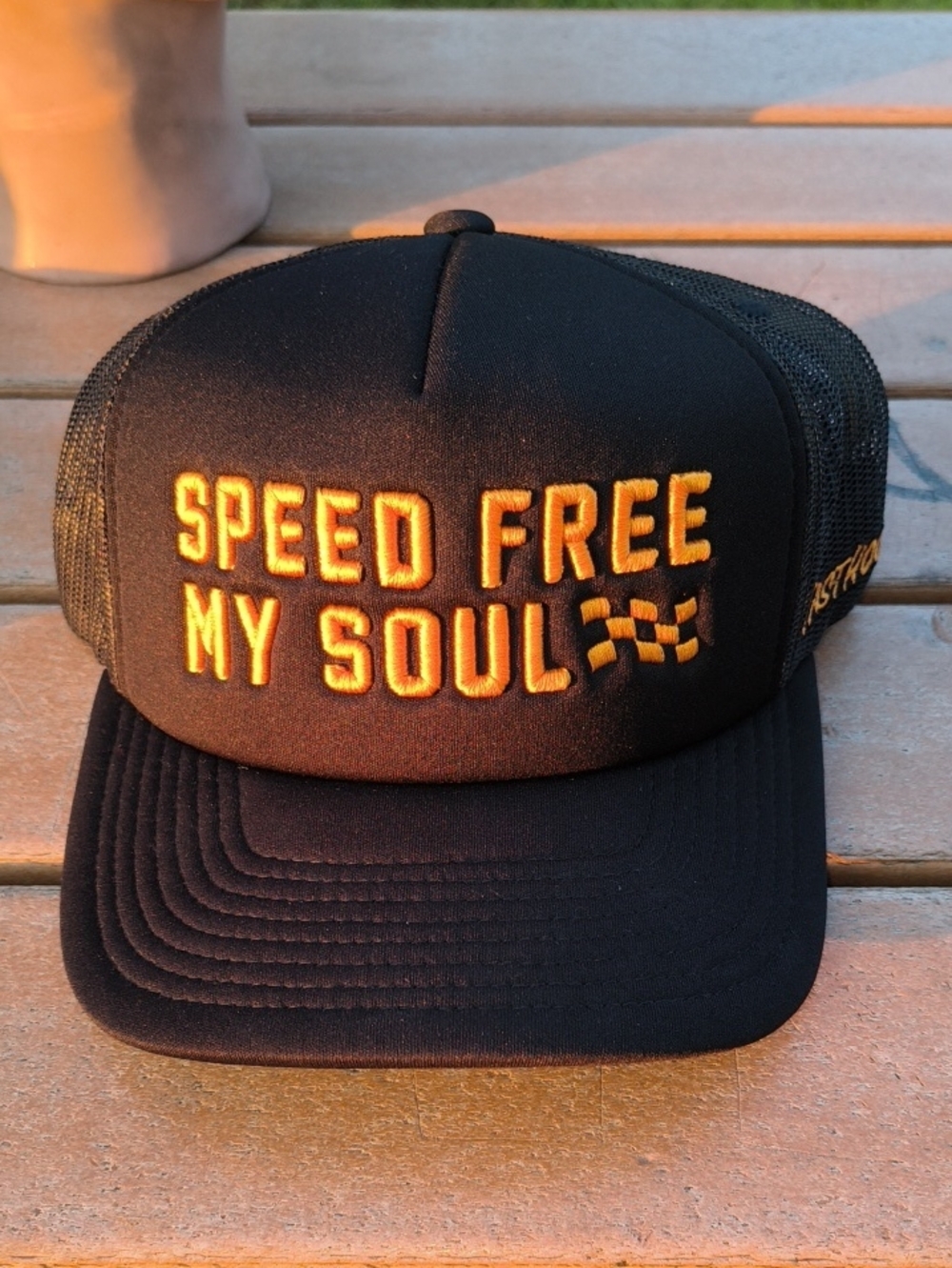 Speed Free My Soul Embroidered Logo Trucker Snapback Baseball Cap Hat OSFM